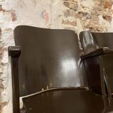 Double wooden cinema seats