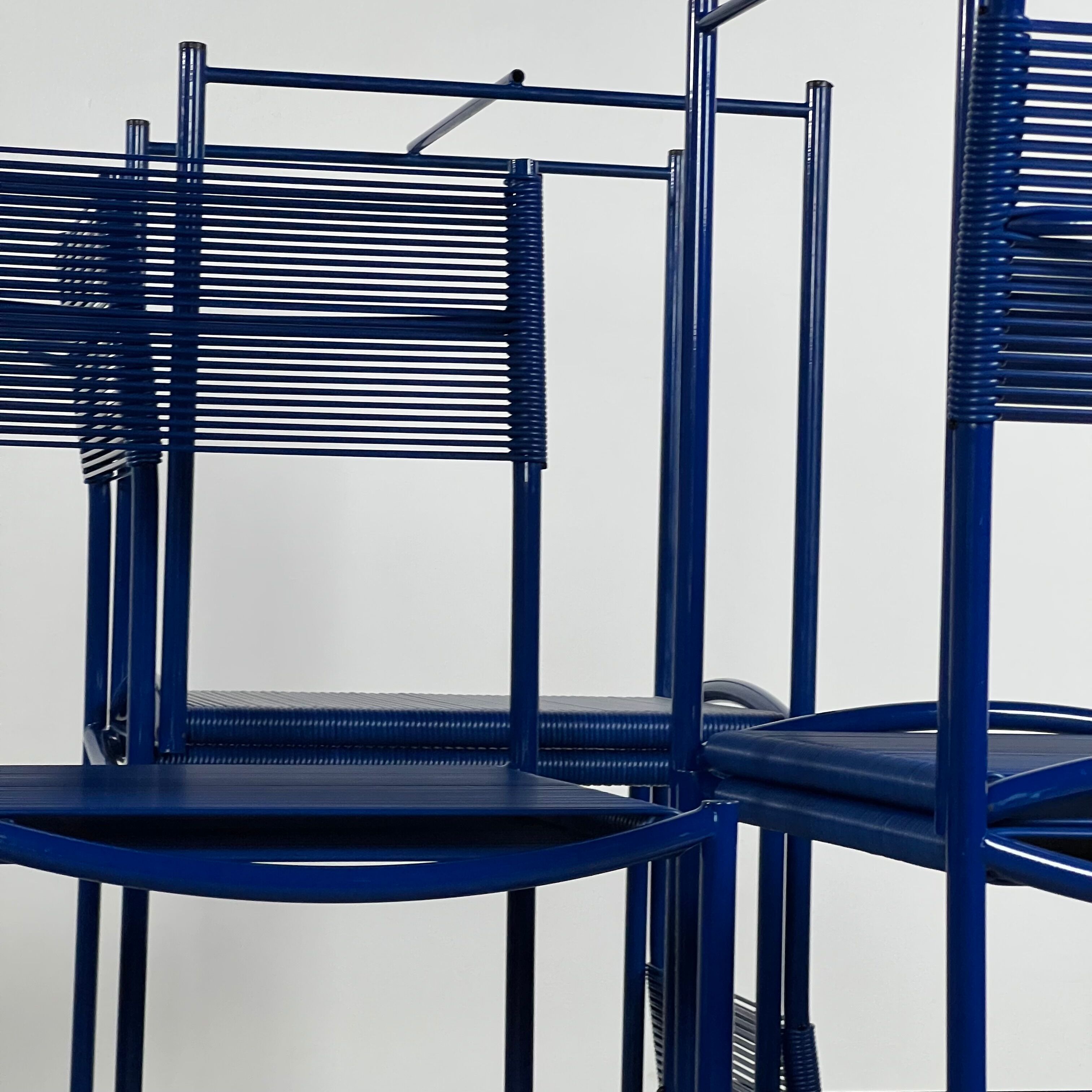 Set of 7 chairs Spaghetti 101 by Giandomenico Belotti for Alias 80s