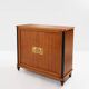 Jules Leleu cabinet merisier marqueté 2 portes bronze 1940