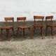 Series of 10 vintage bentwood curved wood bistro chairs