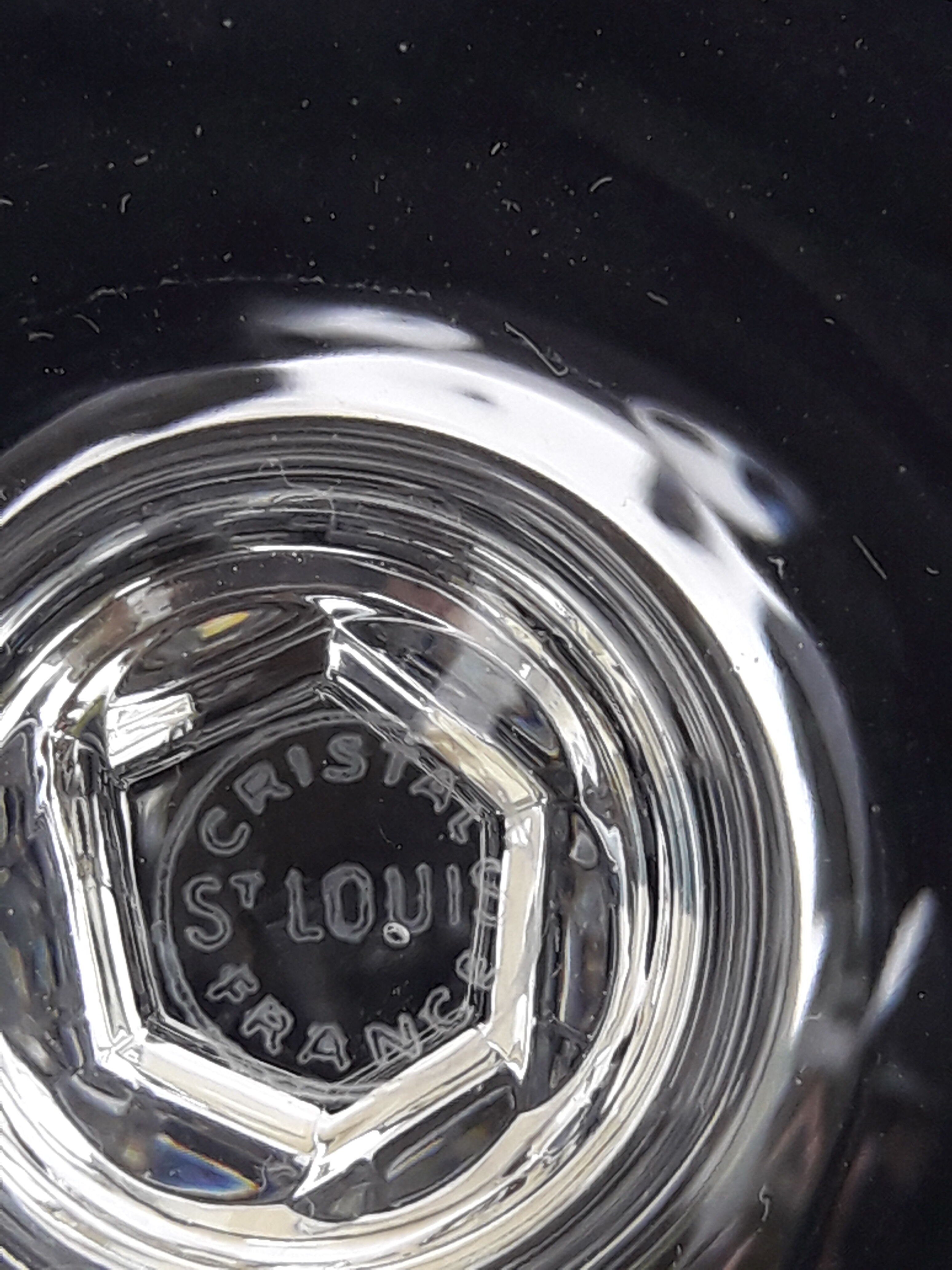 8 glasses of white wine stamped crystal Saint Louis model Cerdanya H 14 cm