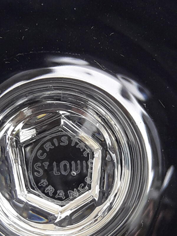 8 verres à vin blanc estampillés cristal Saint Louis modèle Cerdagne H 14 cm