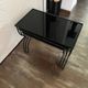 3 nesting tables 1950 Jean Royère wrought iron black opaline vintage