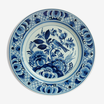 Assiette decorative ancienne Delft blauw