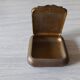 Vintage antique brass square pillbox