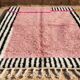 Magnificent handmade pink Berber rug 150/250cm
