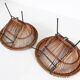 Pair of rattan Lounge Armchairs, 1960s