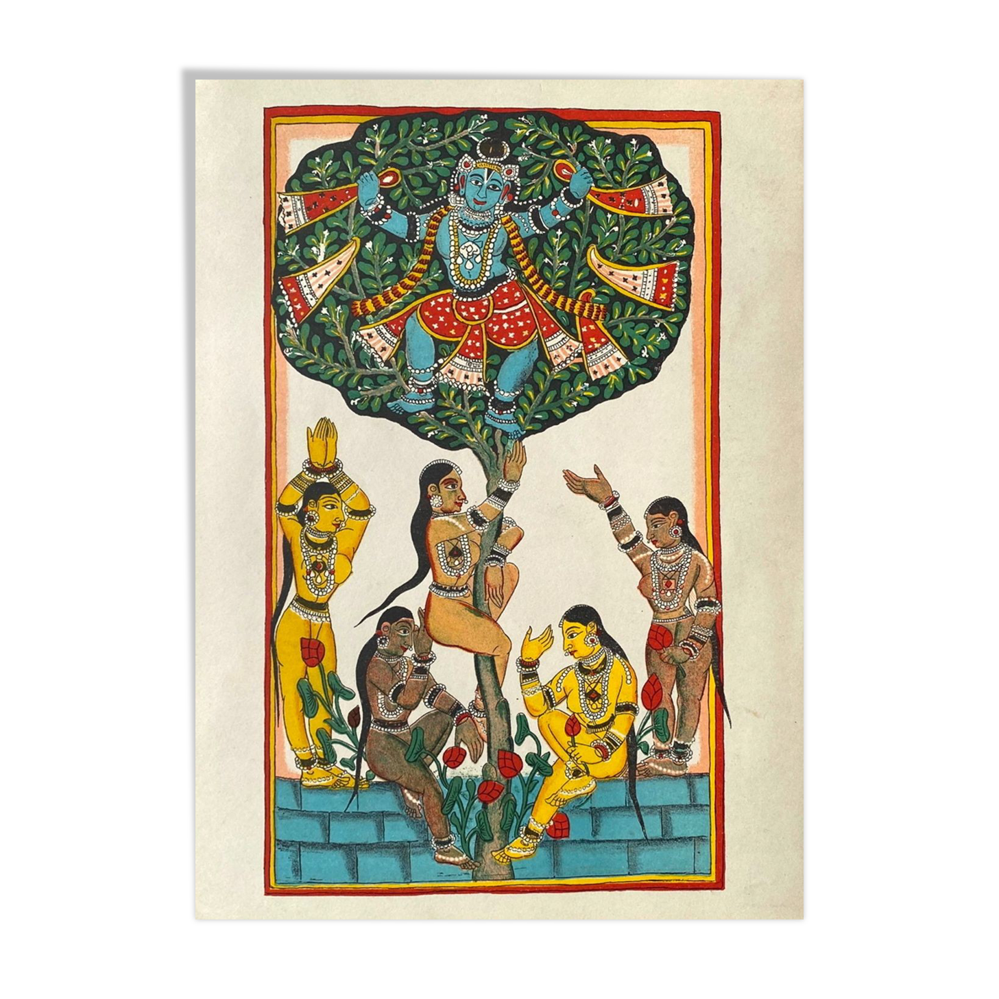Lithography Vintage Indian Mythology