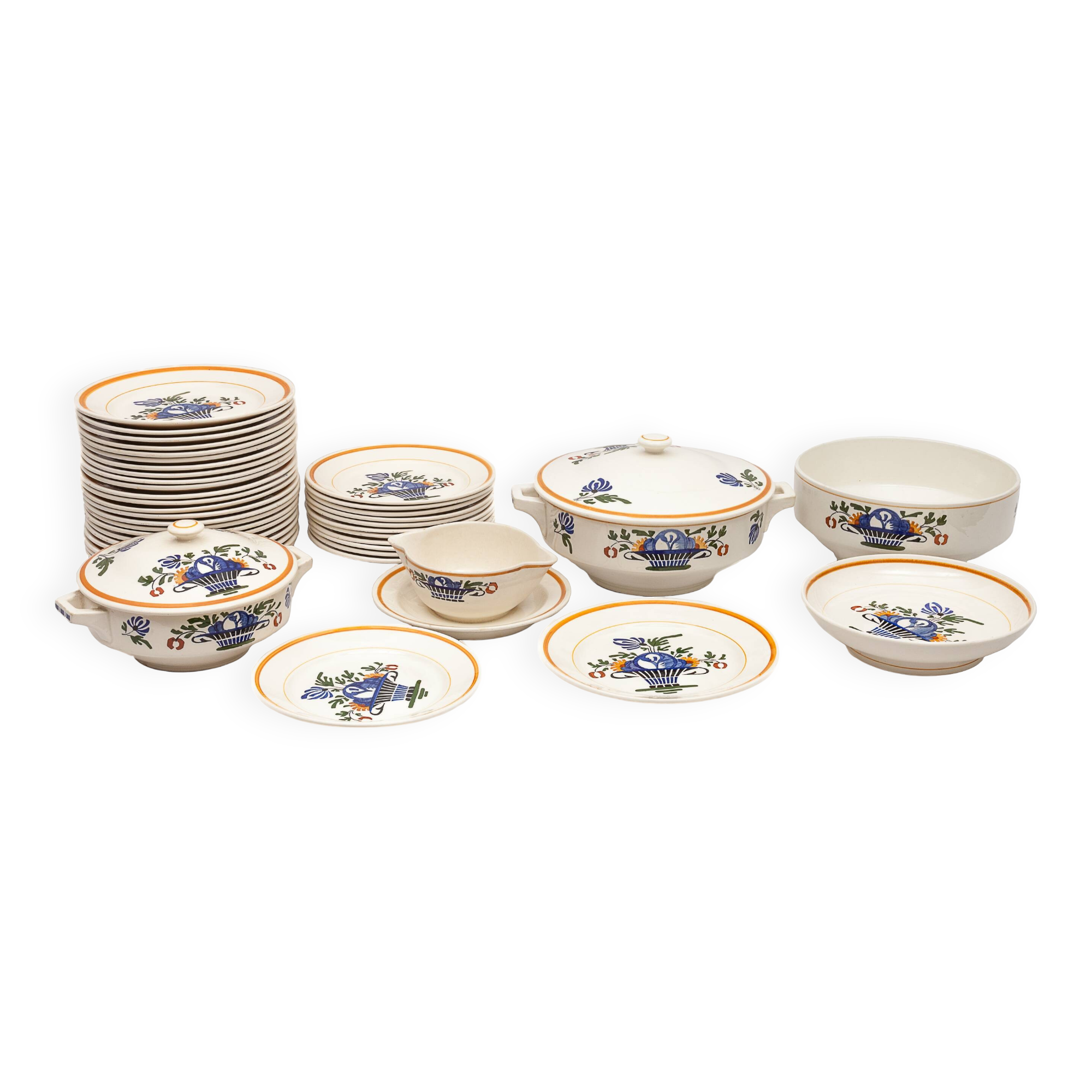Lunéville earthenware dinner service