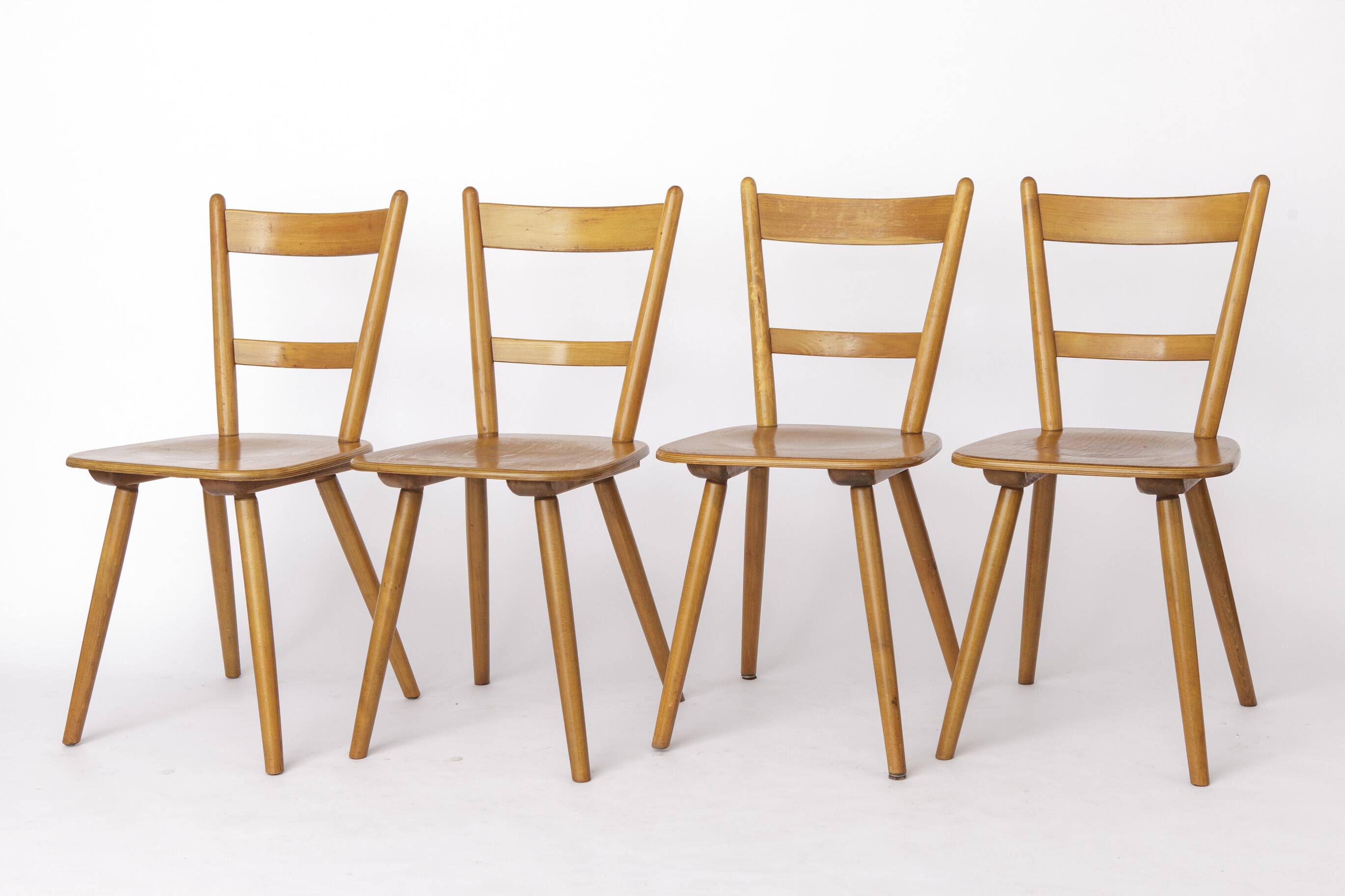 Set of 8 Vintage Tübingen Dining Chairs Schäfer Germany 1960s Mid Century