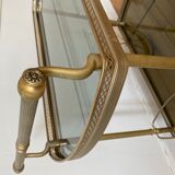 Rolling service gilded brass