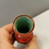 The most beautiful little vase in red lava glaze.