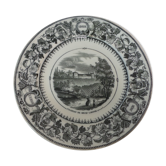 Decorative plate chateau de Gruau Larose Gironde Bordeaux Vieillard