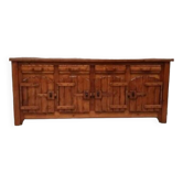 Enfilade brutaliste vintage 1970 sideboard