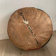 Vintage Moroccan leather pouf
