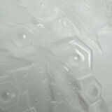 Muller Frères, moulded glass pendant, Art Deco