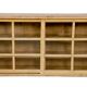 Enfilade - Burmese teak showcase buffet with yellow patina - ecru