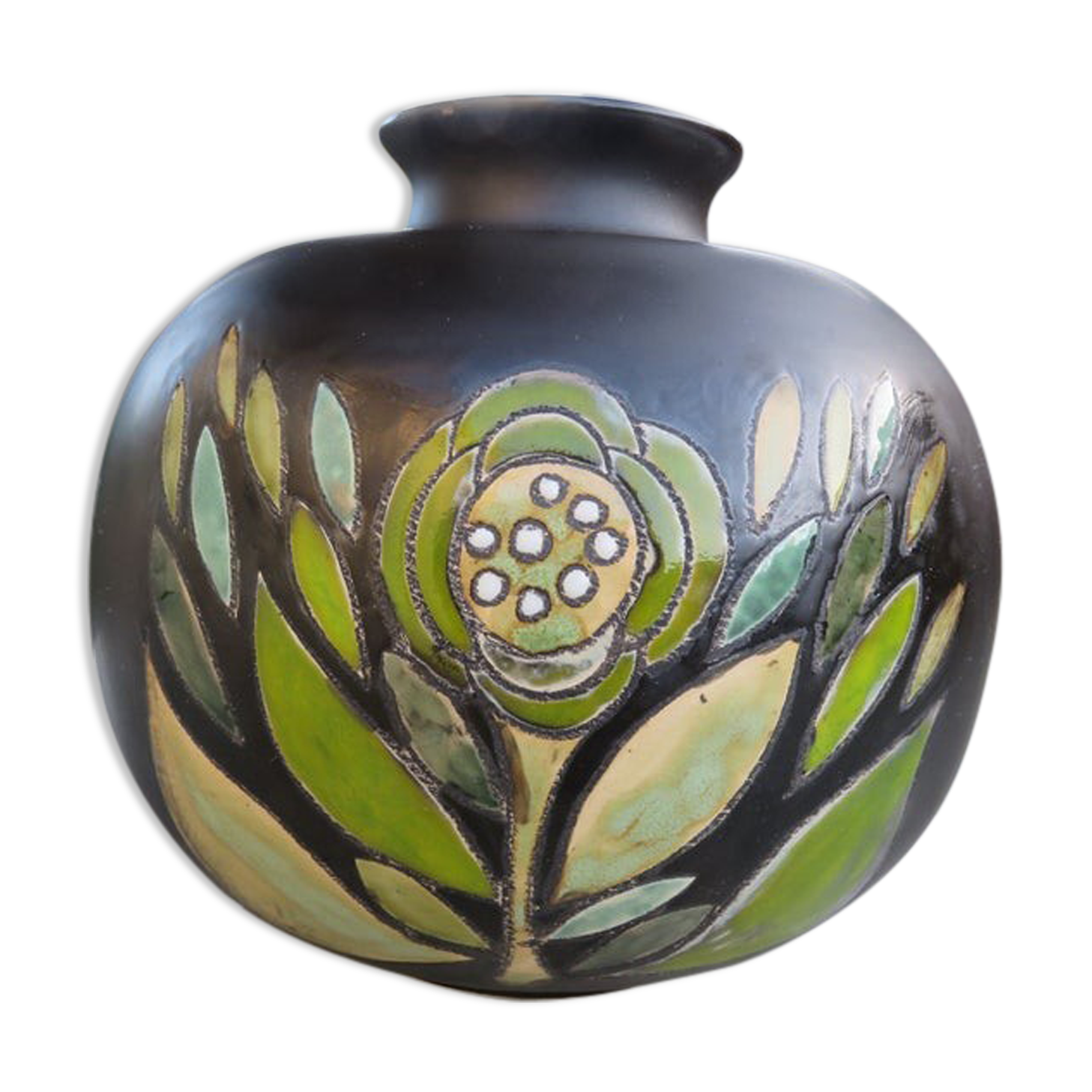 Ceramic ball vase 1960s