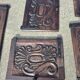 antique cabinet with carvings and wrought iron fittings rural