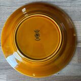Vintage set of 6 large brown Luneville plates