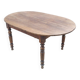 Oval Burgundy Farm Table in solid oak 19th