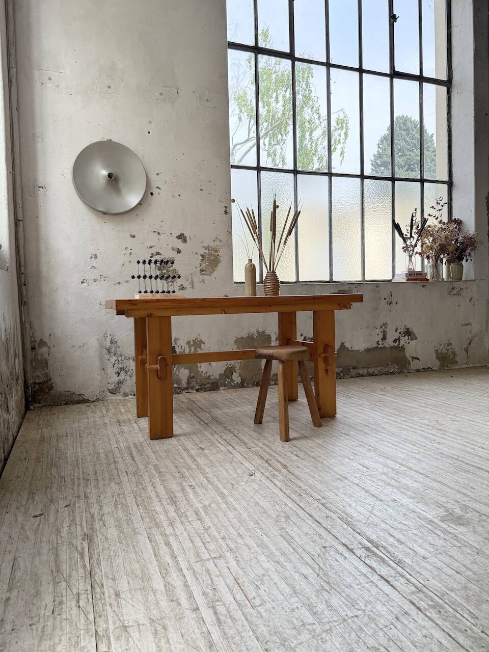 Farmhouse table, mountain furniture from the 50s