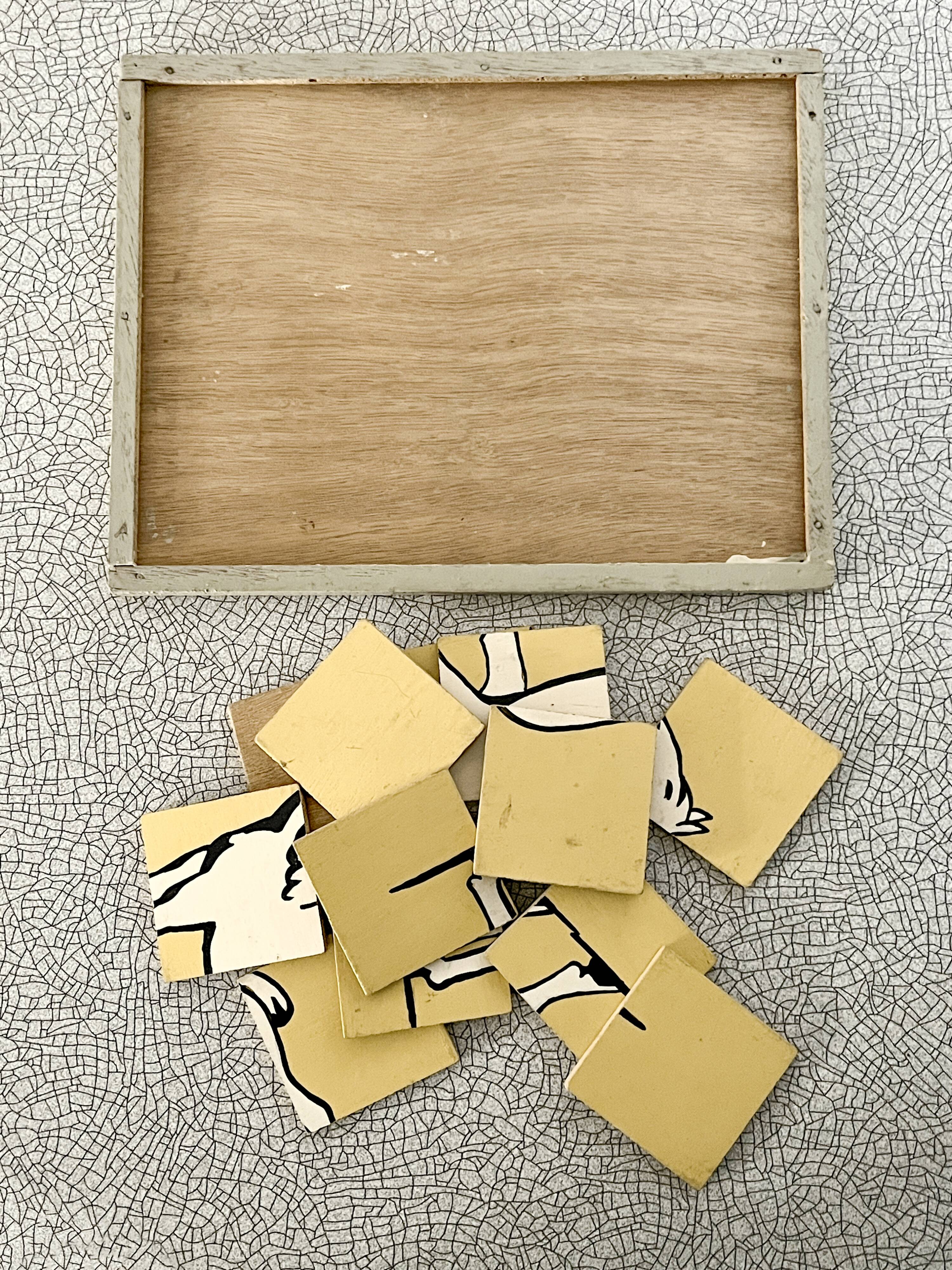 Wooden puzzle frame from the 1930s/40s depicting a horse.