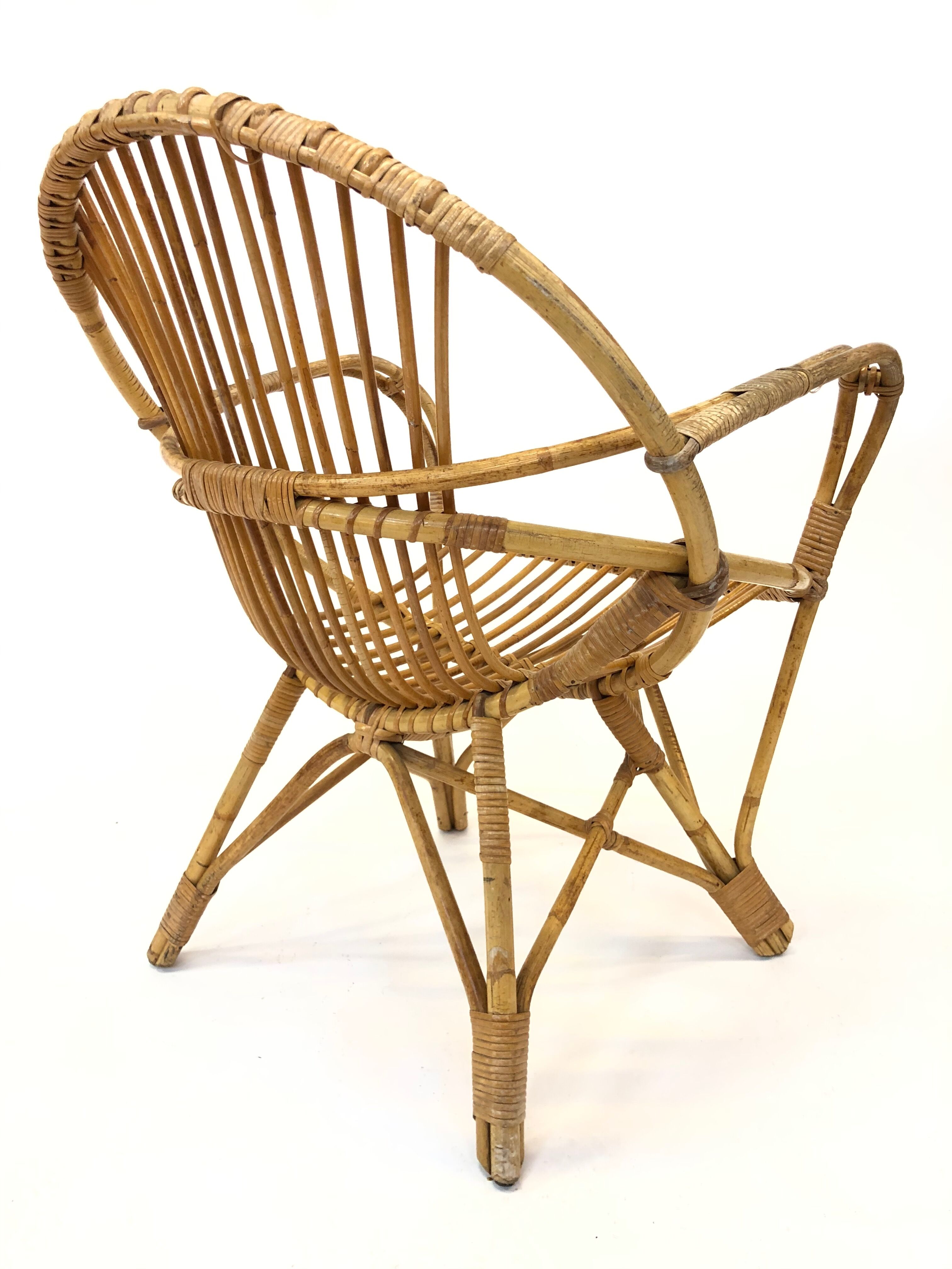 Fauteuil rotin Van Rohe Noordwolde, 1960