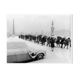 Paris under the snow, the Concorde. Around 1960