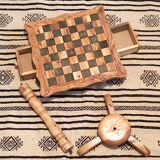 table chess games made of olive wood