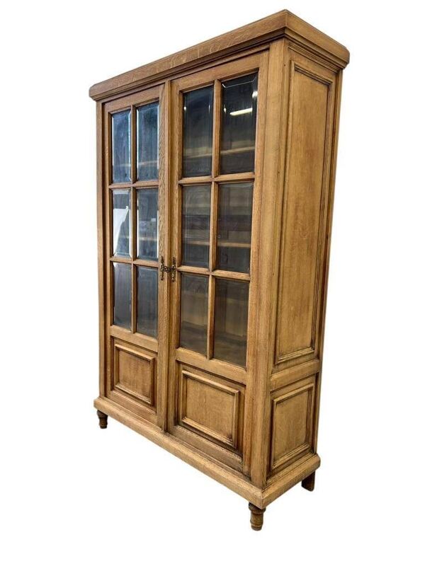 Vitrine en bois vintage / bibliothèque / étagère