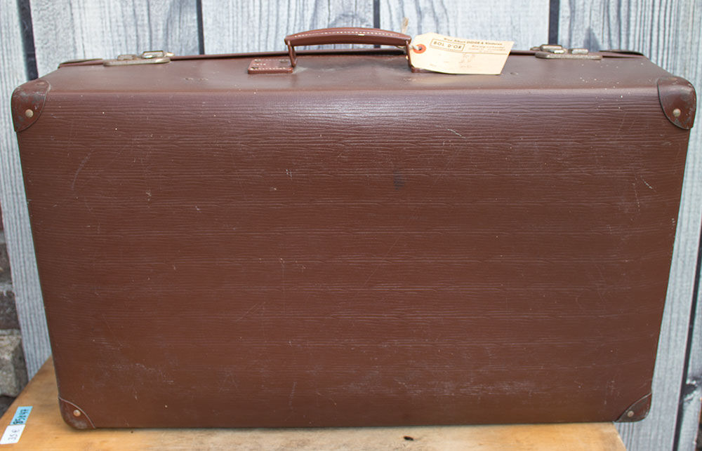 Authentic old suitcase 70 cm real fiber