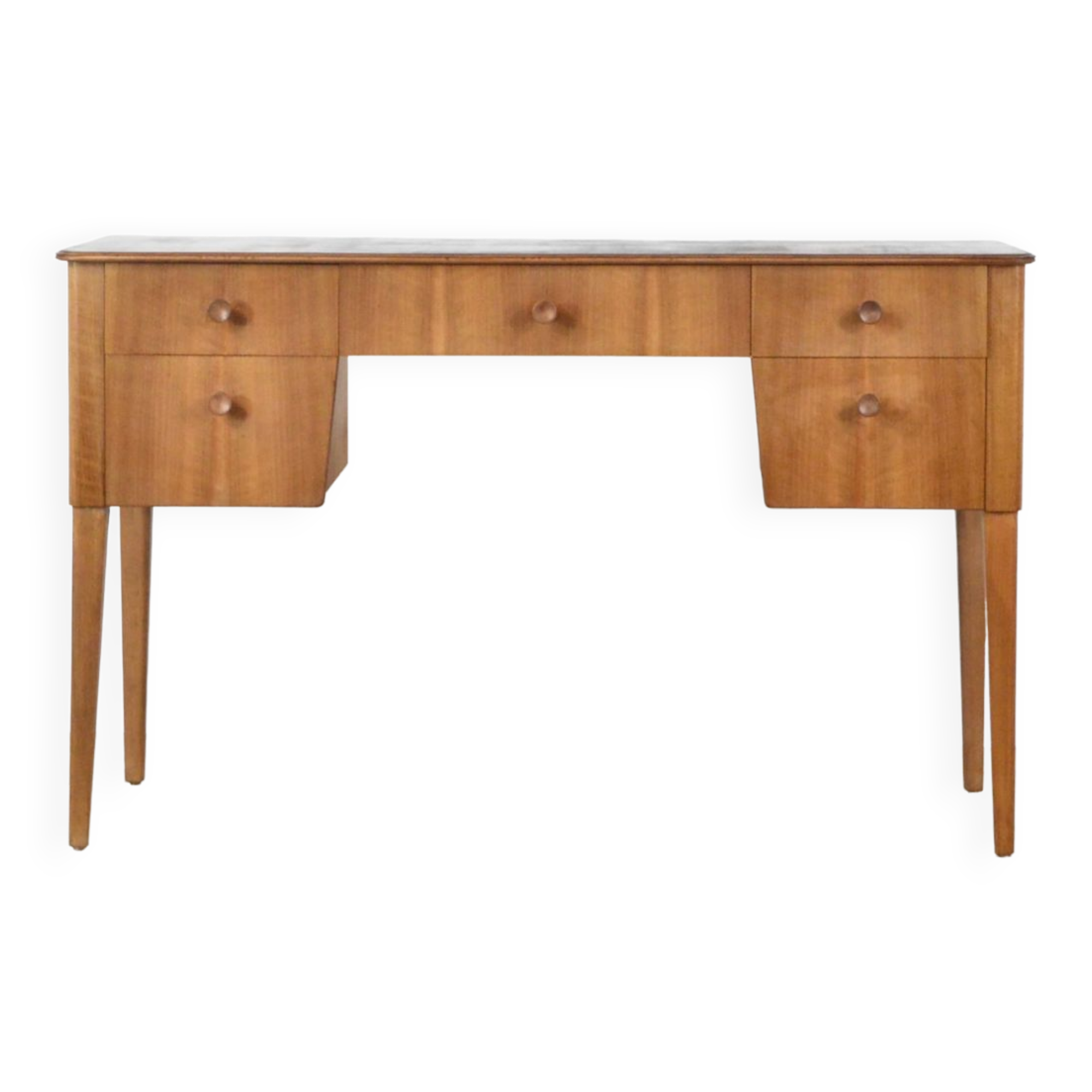 Midcentury gordon russell walnut and beech desk / console table. vintage modern / retro / danish sty