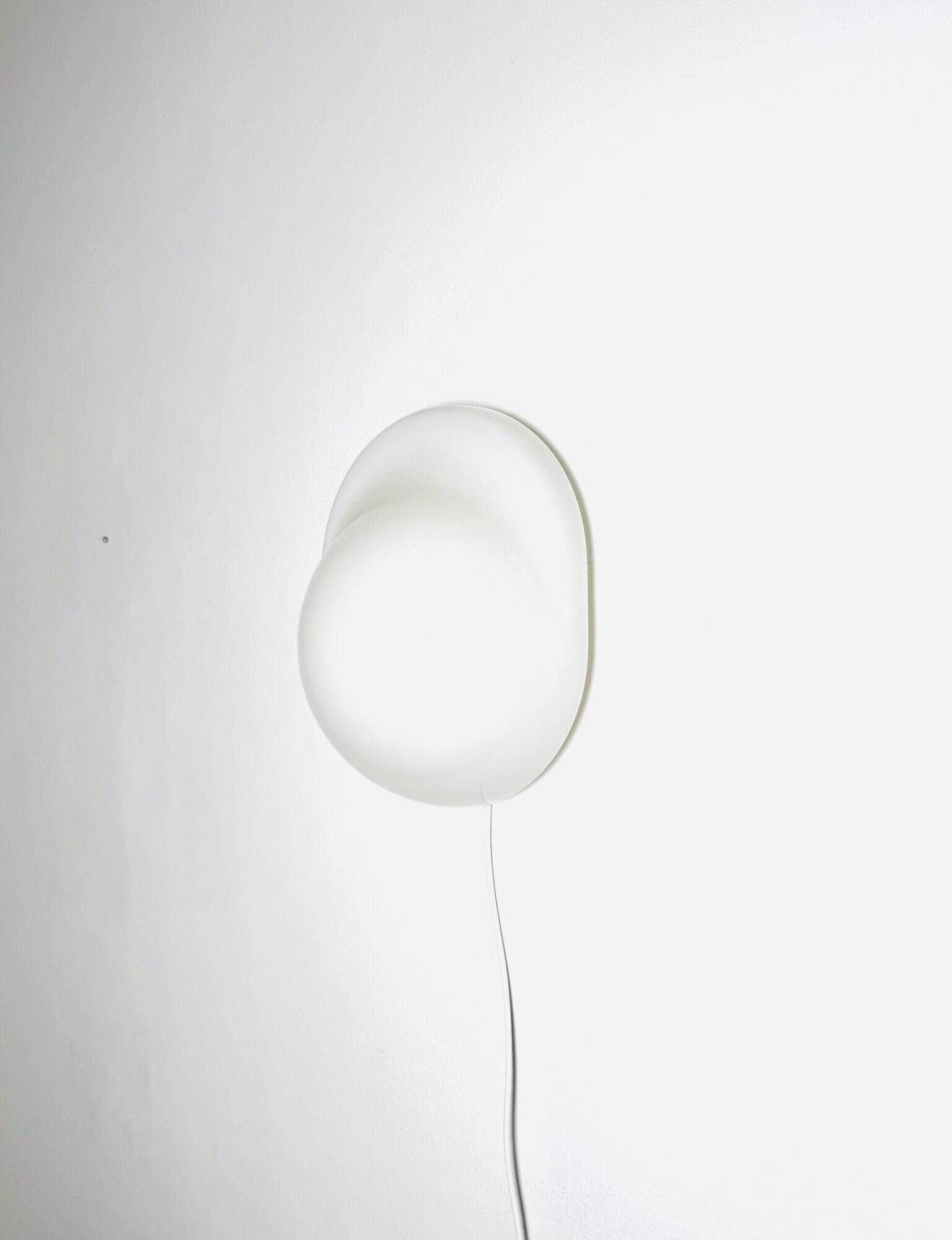 Tortue Opaline Glass Wall Lamp By Rodolfo Bonetto For Candle, Italy, 1970S