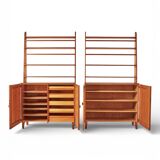 Pine libraries by Carl Malmsten with cabinets, pair, Sweden, 20th century