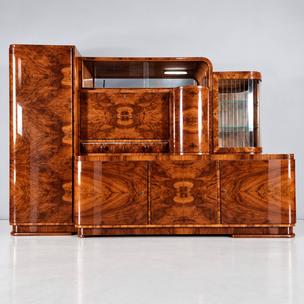Art Deco Display Sideboard, 1940s