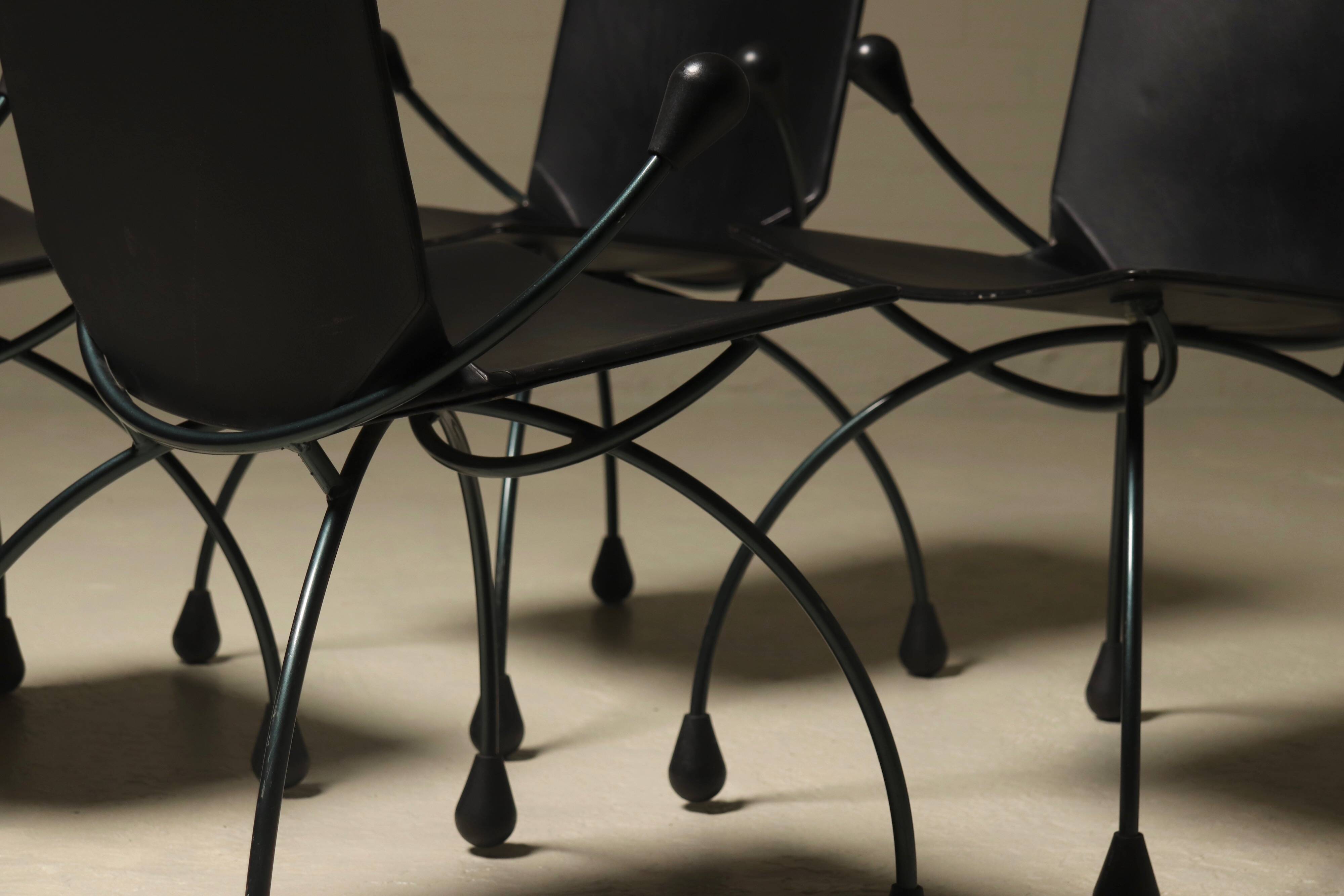 Set of 4 Rare Gigi Chairs by Boonzaaijer & Mazairac for Hennie de Jong Int.