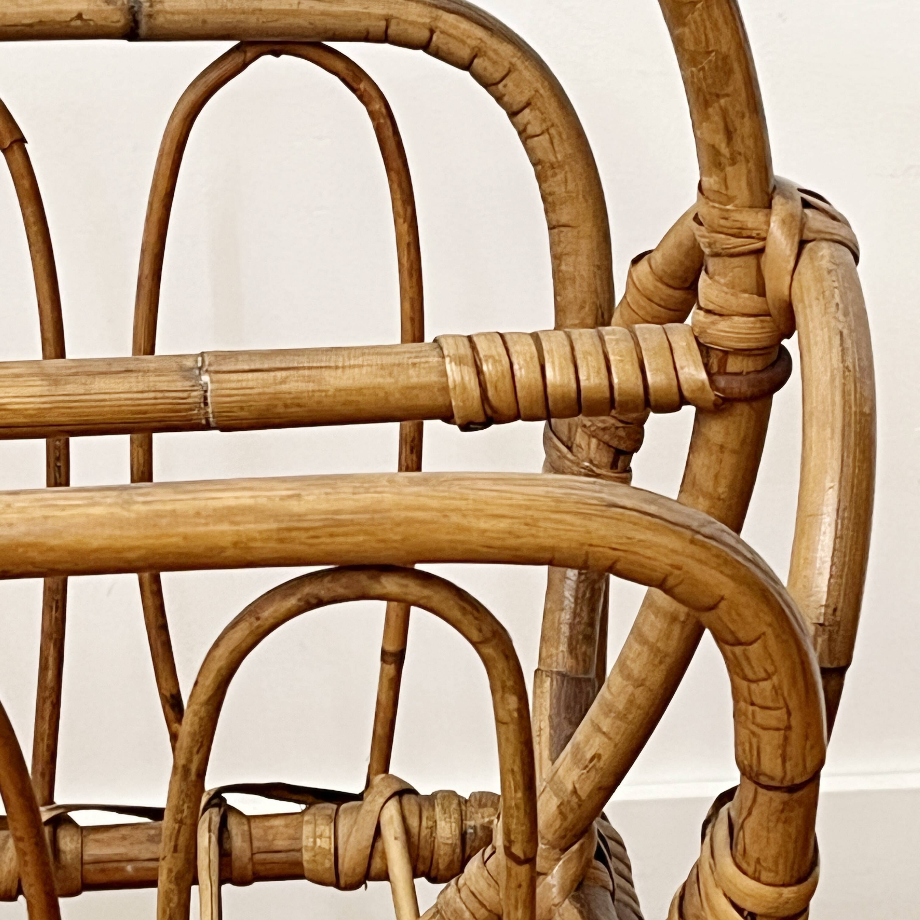 Rattan magazine rack