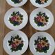 6 vintage deep plates, floral pattern