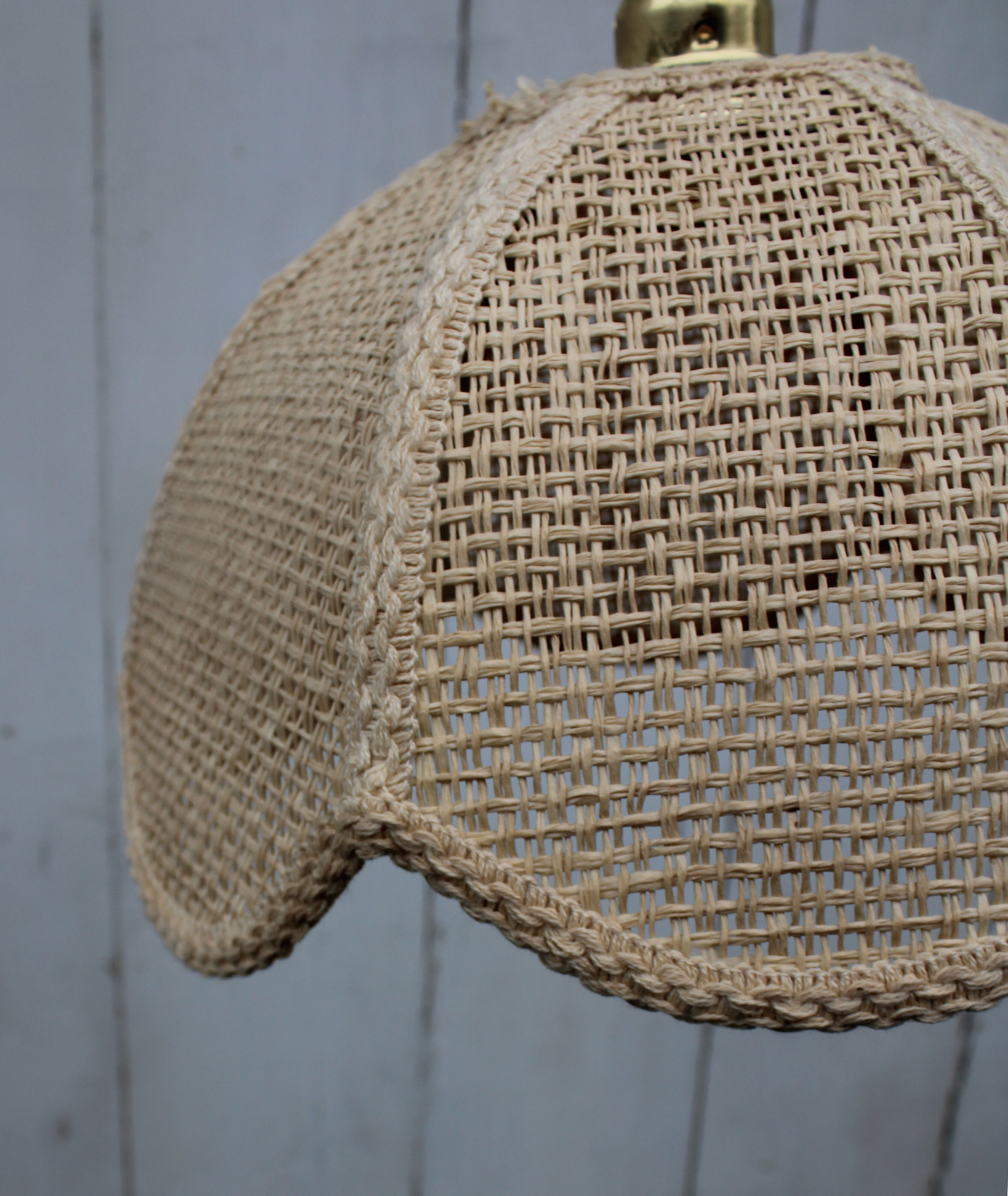 Suspension fleur en rafia