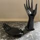 Black ceramic binge hand and cup 1970