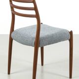 Set of 4 Niels Møller model '78' chairs refurbished