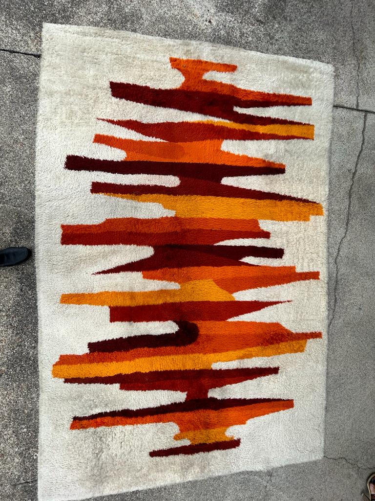 Large scandinavian wool carpet circa 1970 dimensions 300 x 200 cm