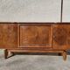Art deco marquetry 4-door sideboard in walnut from the 1950s