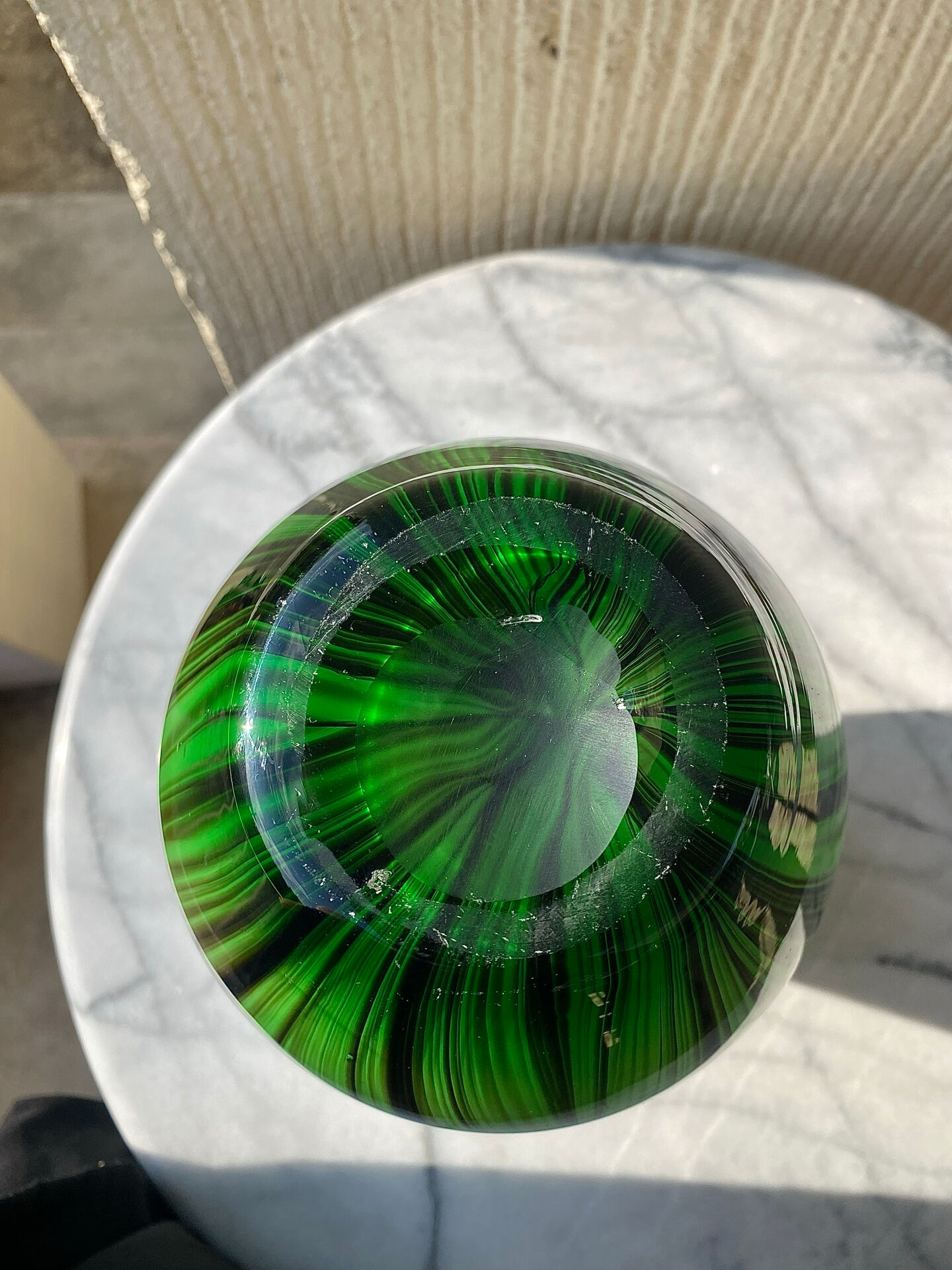 Grand vase en verre murano missoni