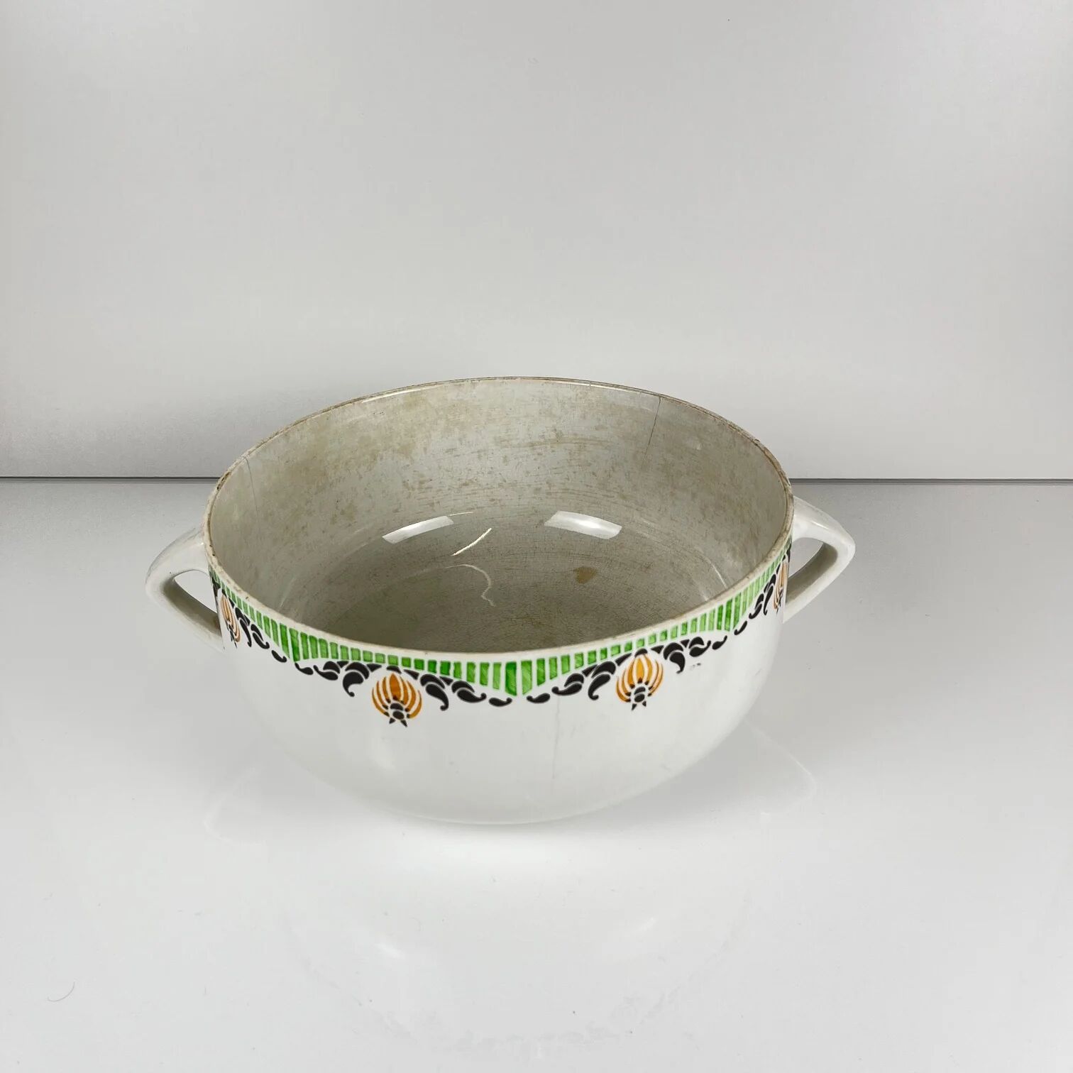 Plat / soupière Sarreguemines "Maroussia", début XXe