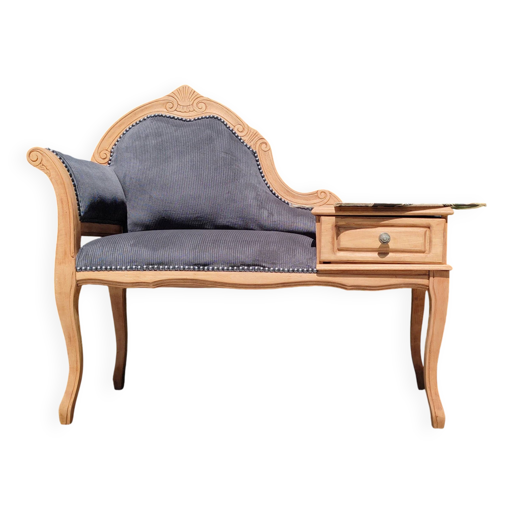 Antique telephone bench chair
