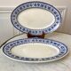 Duo of oval flat terre de fer u&c sarreguemines model "syrah" late nineteenth