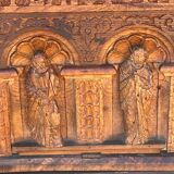 Richly carved solid oak chest from the 17th century