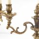 Pair of antique 6-arm bronze candelabras, 19th century